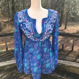 Calypso Silk Blouse Size Small